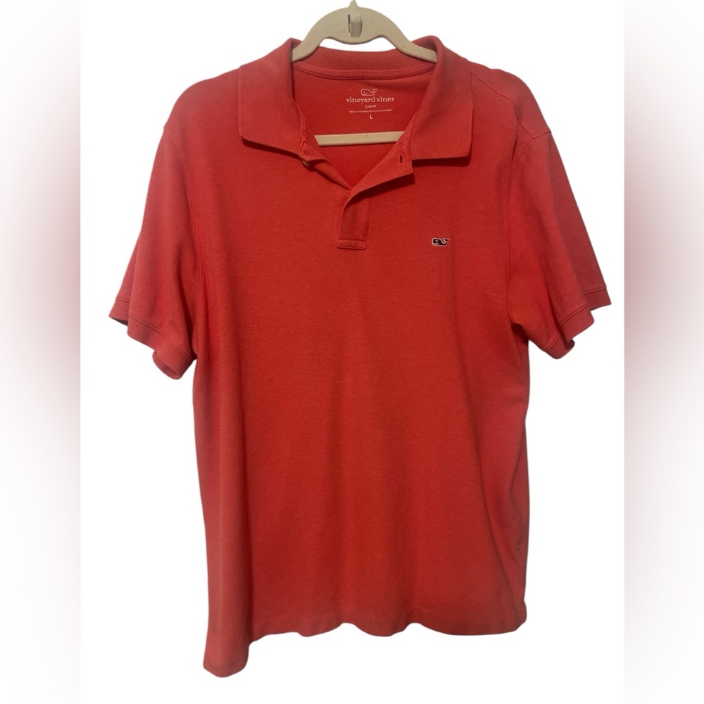 Men’s Red/Coral Slim Fit Vineyard Vines Polo